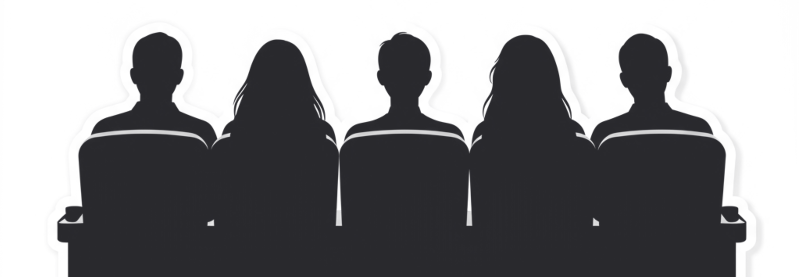 First row of theater seats